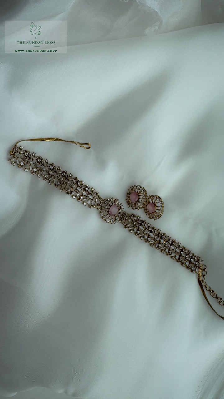 Aurora in Champagne // Pink Necklace Sets THE KUNDAN SHOP 