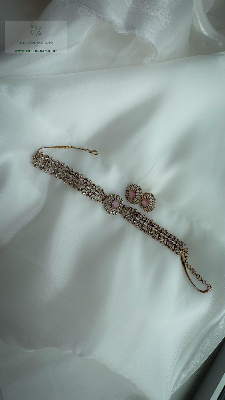 Aurora in Champagne // Pink Necklace Sets THE KUNDAN SHOP 