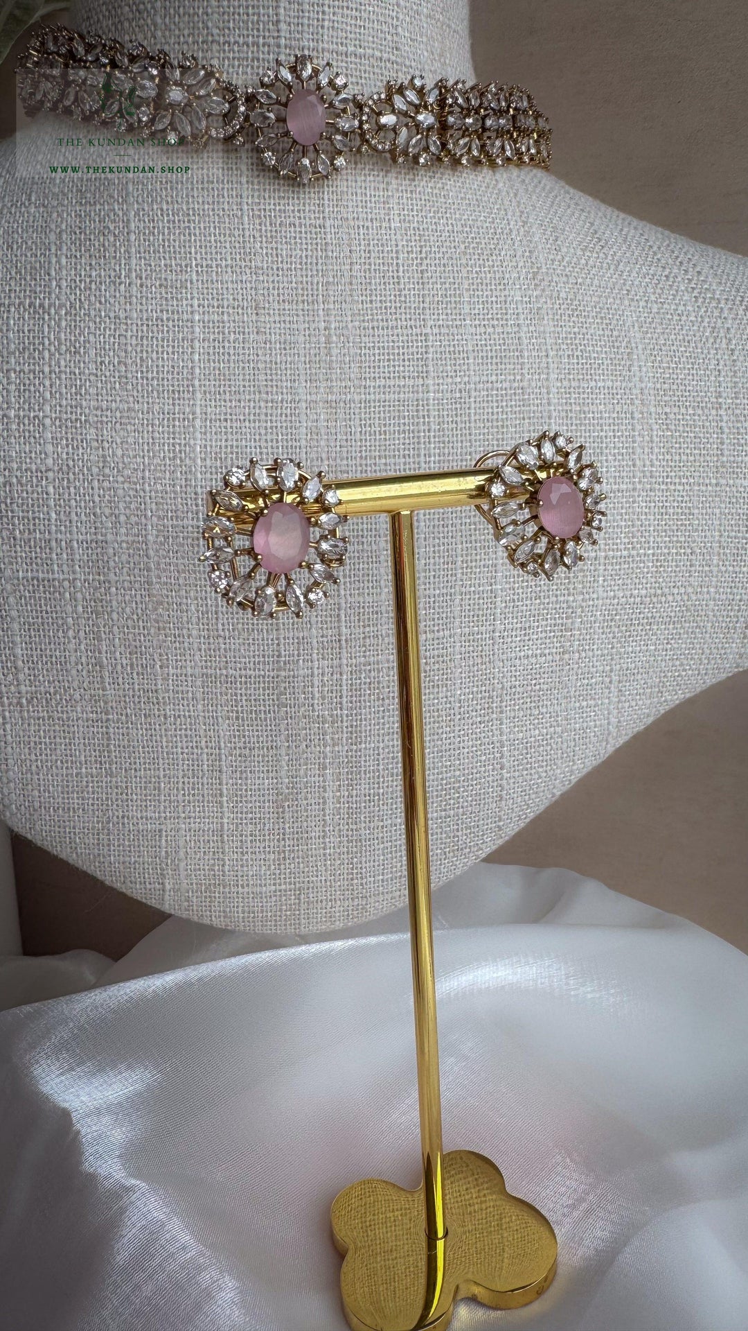 Aurora in Champagne // Pink Necklace Sets THE KUNDAN SHOP 