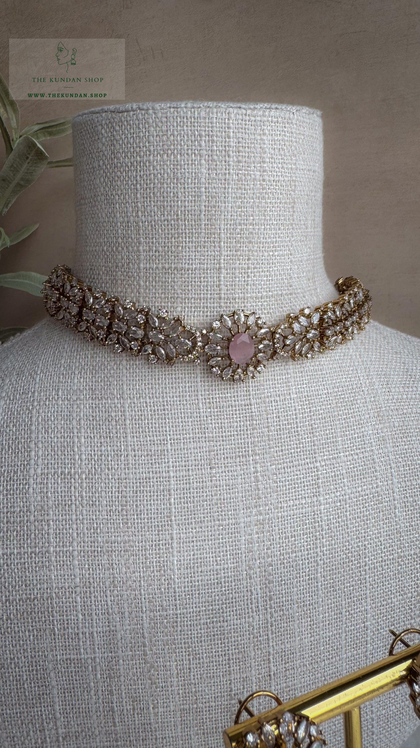 Aurora in Champagne // Pink Necklace Sets THE KUNDAN SHOP 