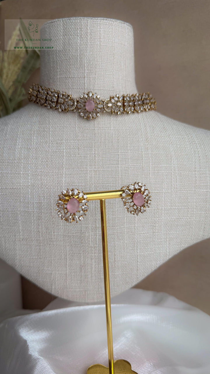 Aurora in Champagne // Pink Necklace Sets THE KUNDAN SHOP 