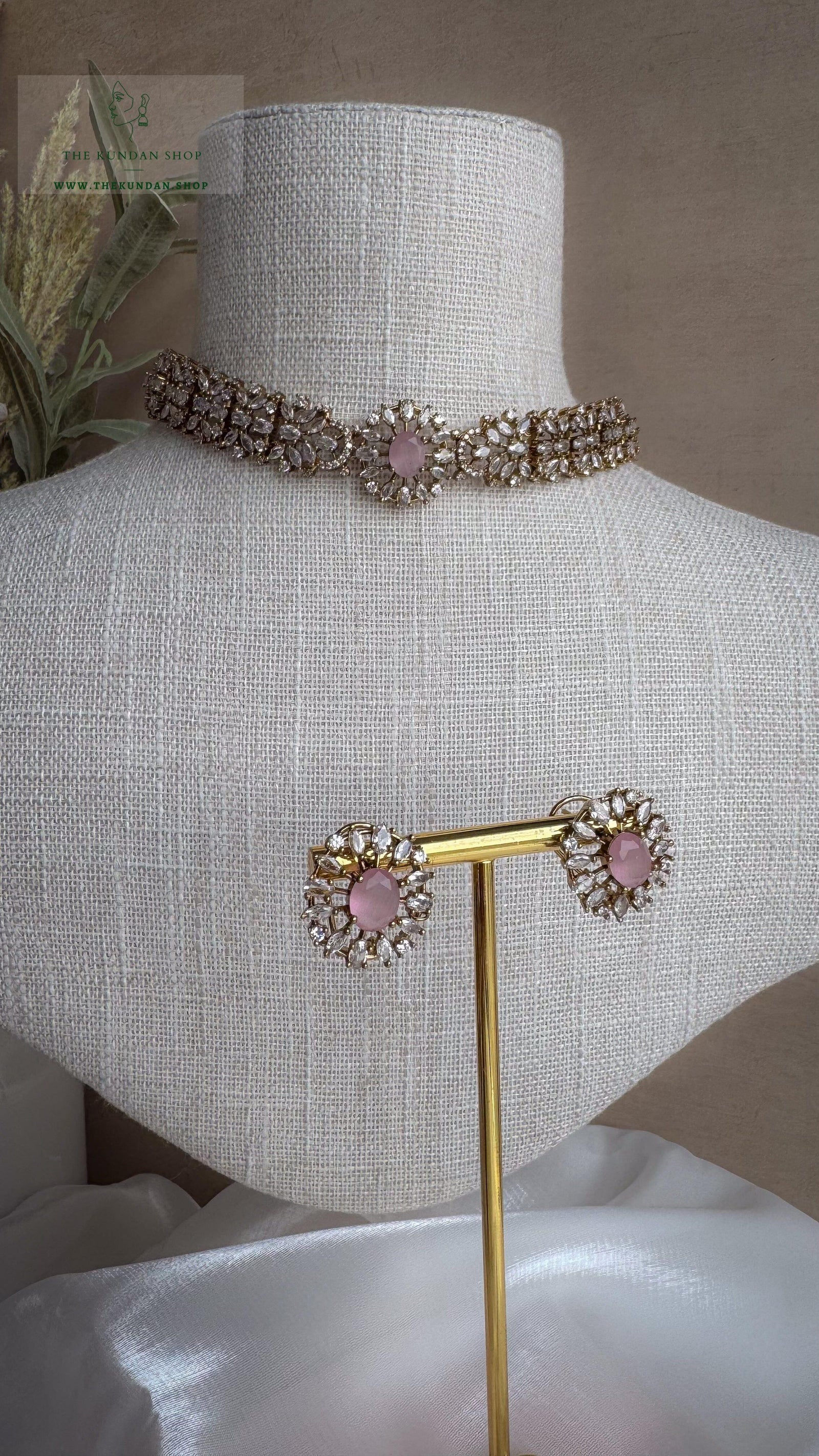 Aurora in Champagne // Pink Necklace Sets THE KUNDAN SHOP 