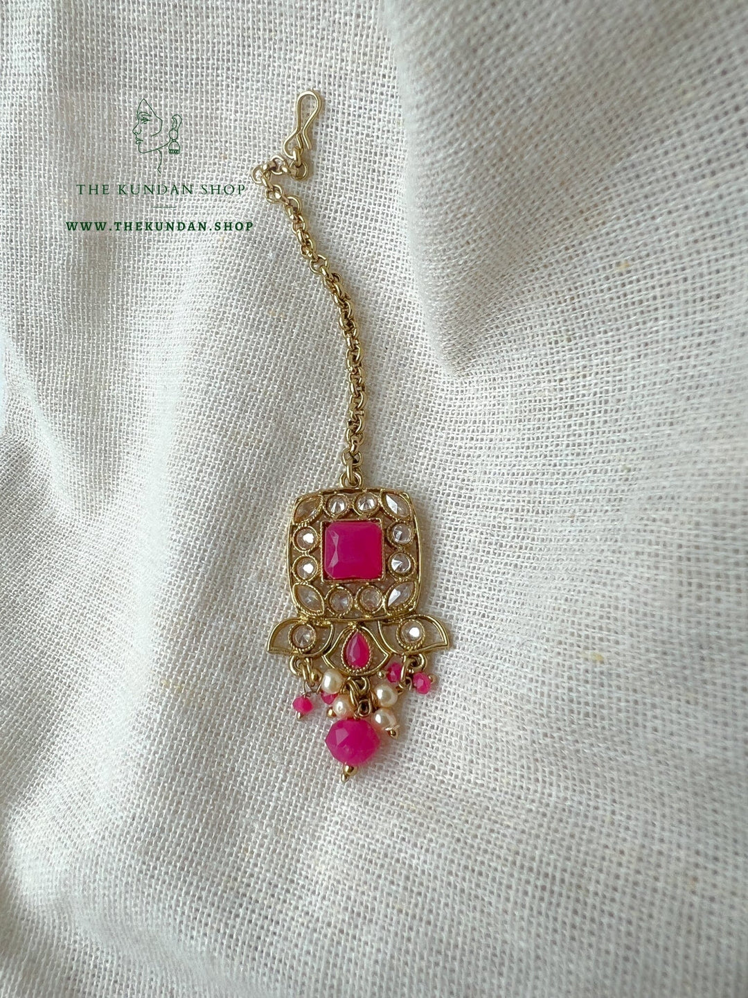 Vivid in Dark Pink Necklace Sets THE KUNDAN SHOP 