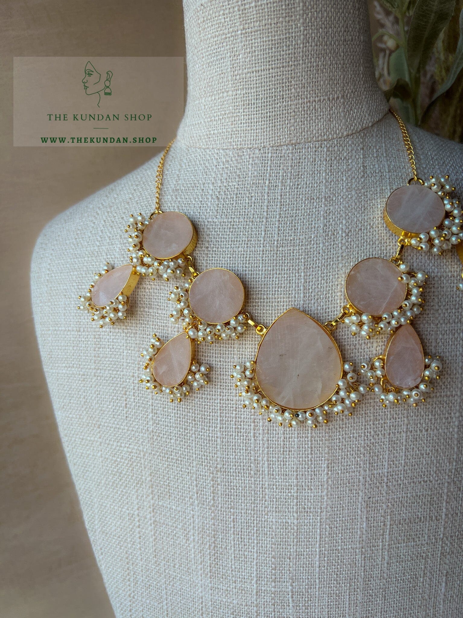 The Perfect Line in Pink Necklace Sets THE KUNDAN SHOP 