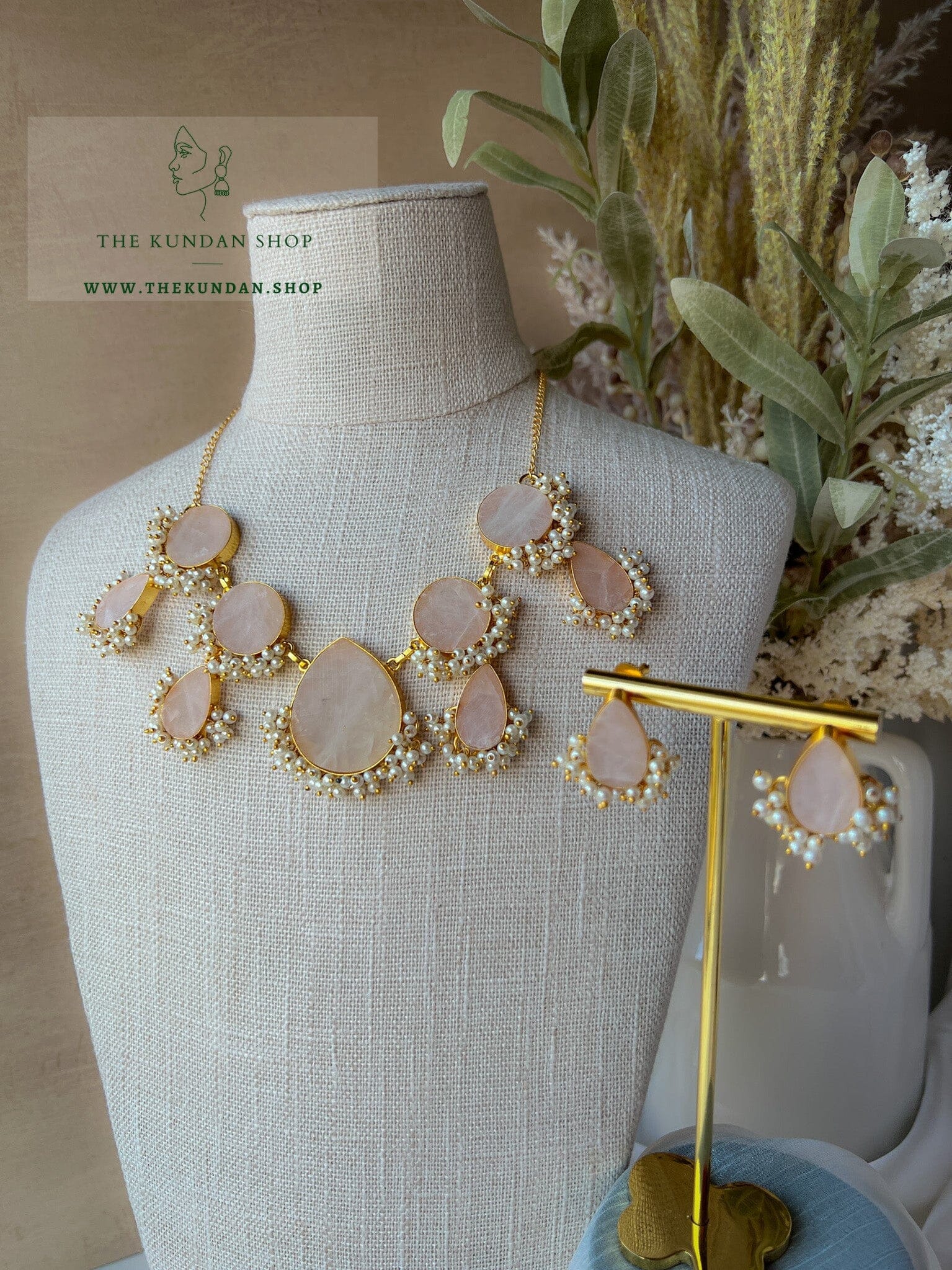 The Perfect Line in Pink Necklace Sets THE KUNDAN SHOP 