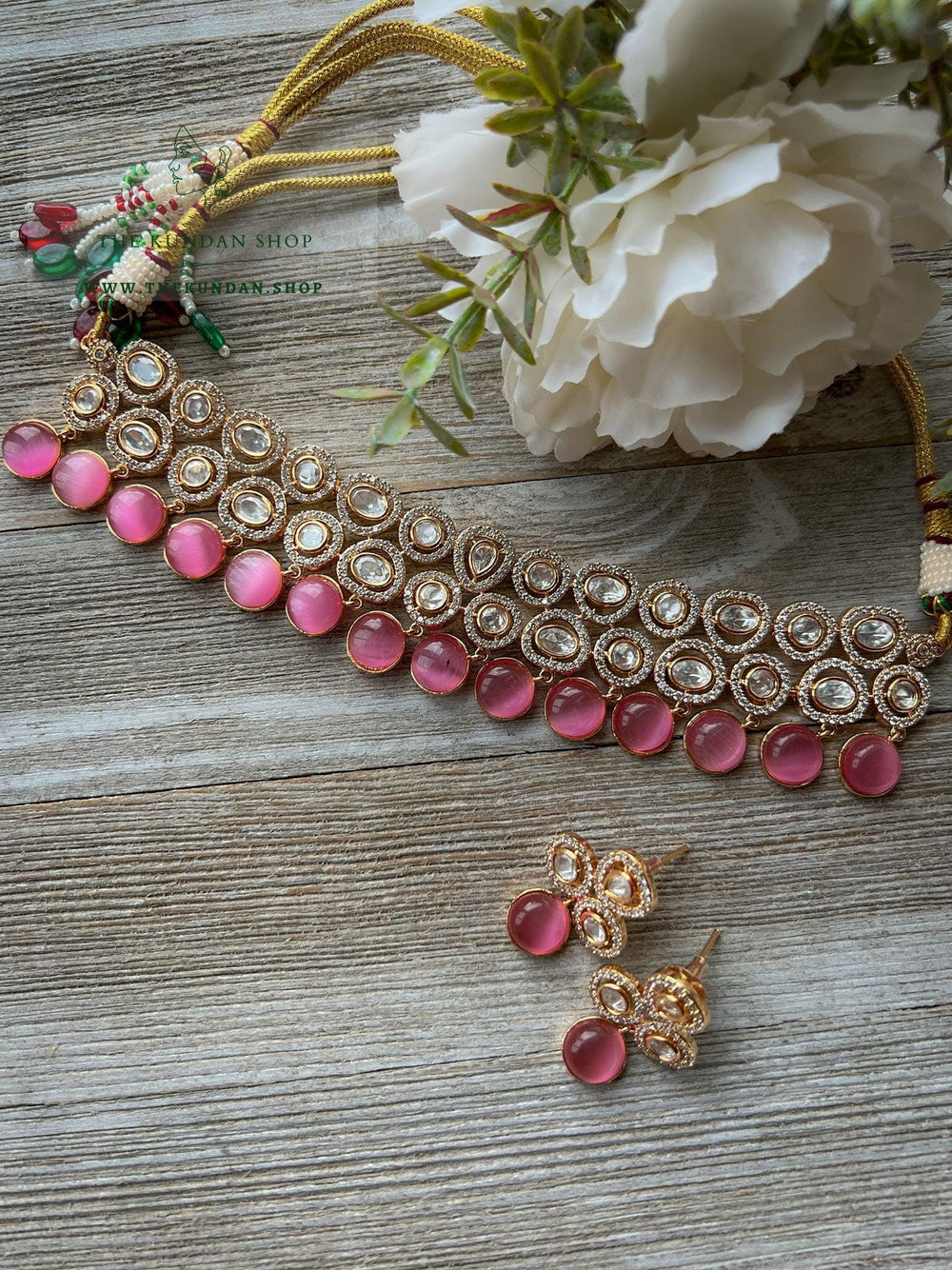 Idol in Pink Necklace Sets THE KUNDAN SHOP 