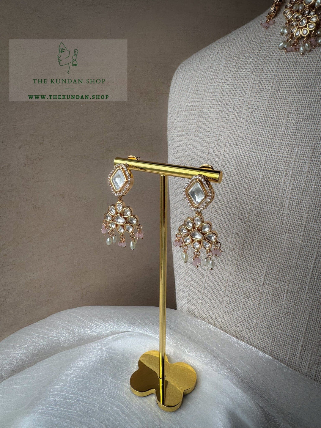 Diamond Tiers in Pink Necklace Sets THE KUNDAN SHOP 