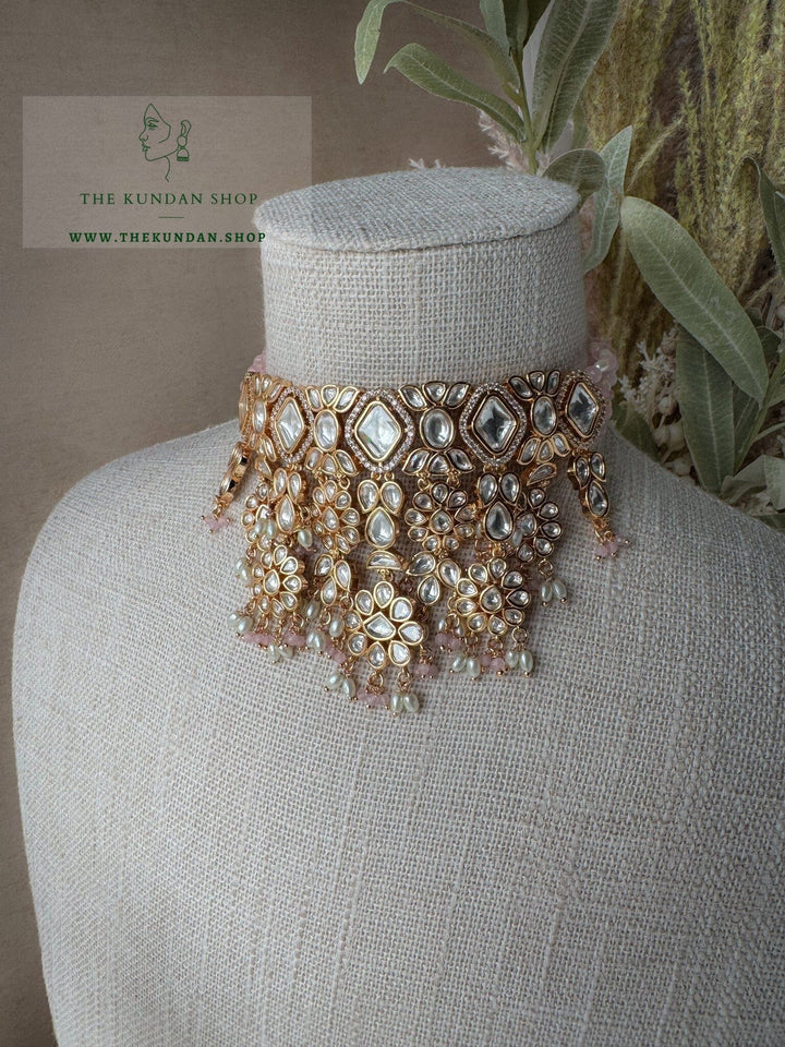 Diamond Tiers in Pink Necklace Sets THE KUNDAN SHOP 