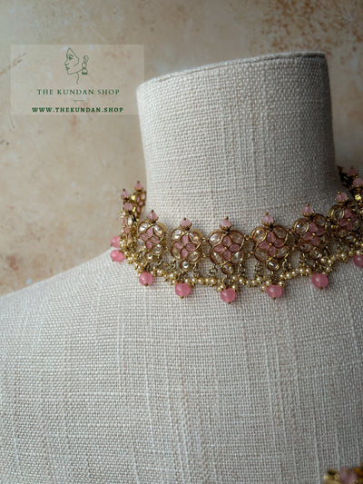 Rescued Floral in Pink Necklace Sets THE KUNDAN SHOP 
