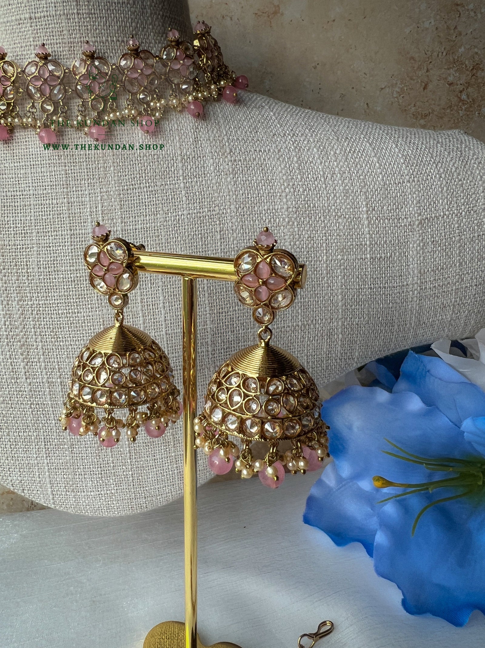 Rescued Floral in Pink Necklace Sets THE KUNDAN SHOP 