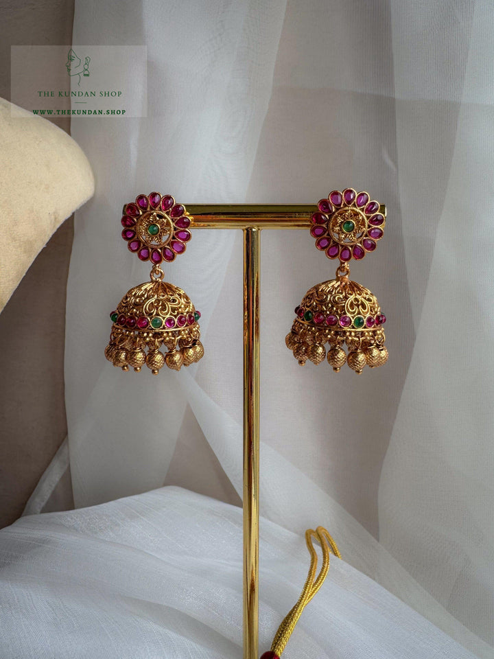 Deliberate in Antique // Pink &amp; Green Necklace Sets THE KUNDAN SHOP 