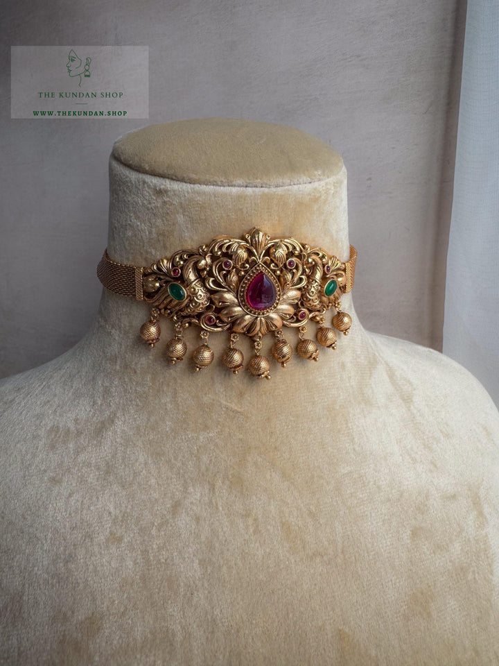 Deliberate in Antique // Pink &amp; Green Necklace Sets THE KUNDAN SHOP 