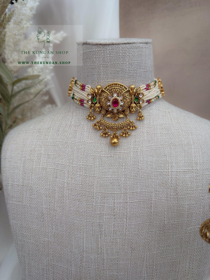 Pretty Habits // Pink &amp; Green Necklace Sets THE KUNDAN SHOP 
