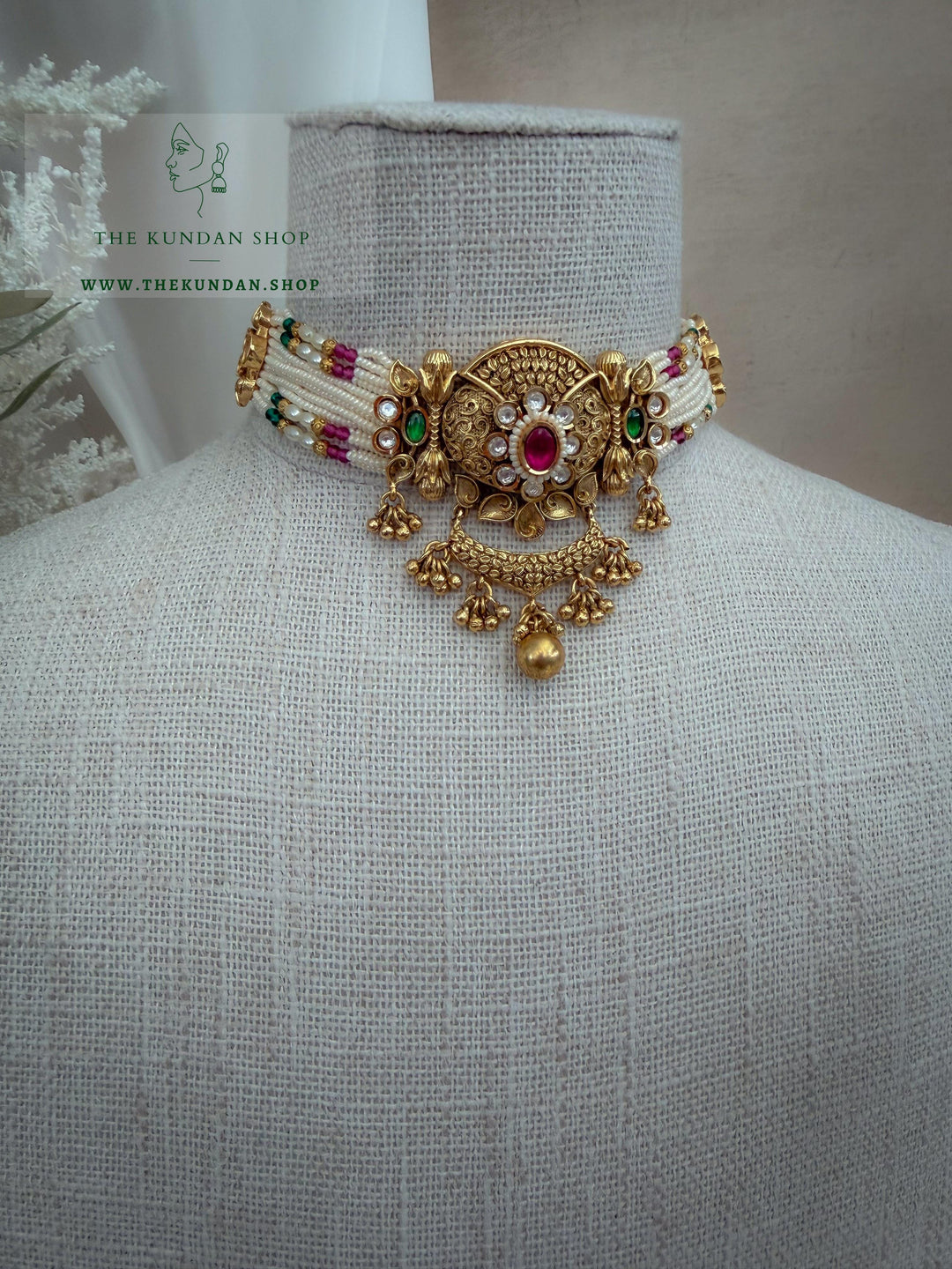 Pretty Habits // Pink &amp; Green Necklace Sets THE KUNDAN SHOP 