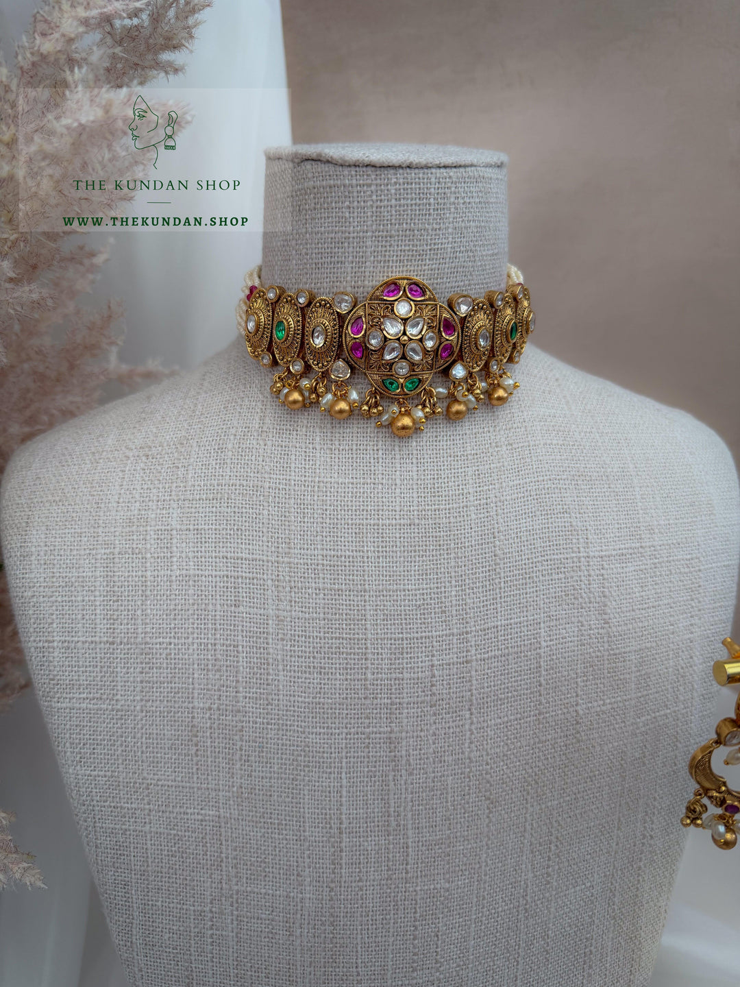 No Notes // Pink &amp; Green Necklace Sets THE KUNDAN SHOP 