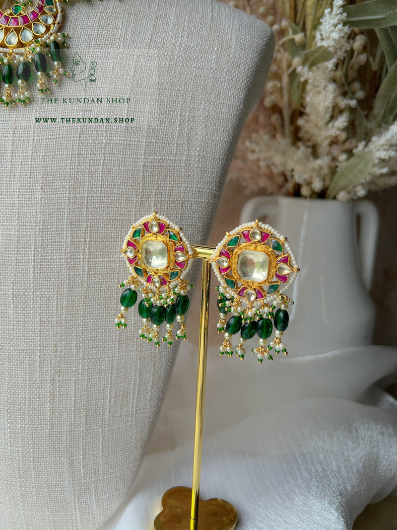 Love Story in Pink & Green Necklace Sets THE KUNDAN SHOP 