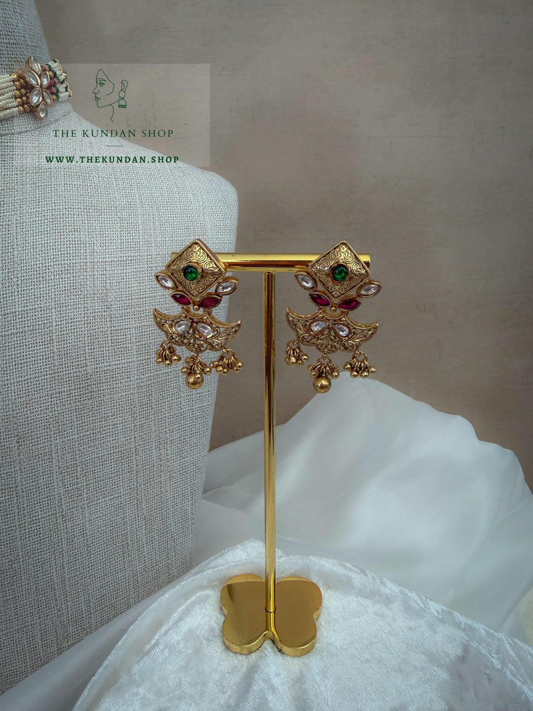 Pretty Theory // Pink &amp; Green Necklace Sets THE KUNDAN SHOP 