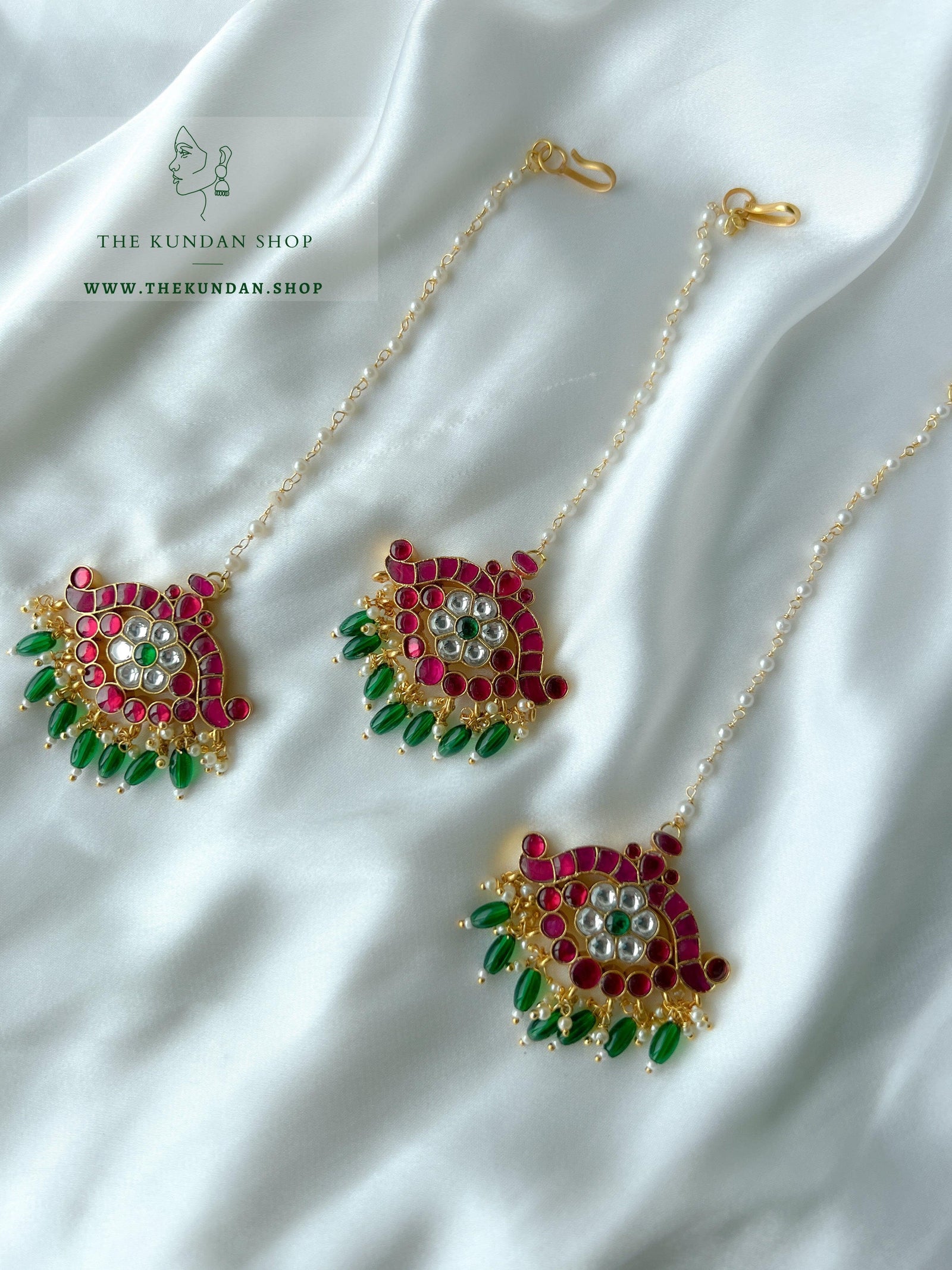 Believe in Pink Tikka Maangtikka THE KUNDAN SHOP 