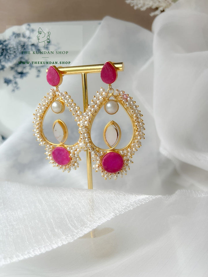 Phrased In Pearl Cluster Earrings THE KUNDAN SHOP 