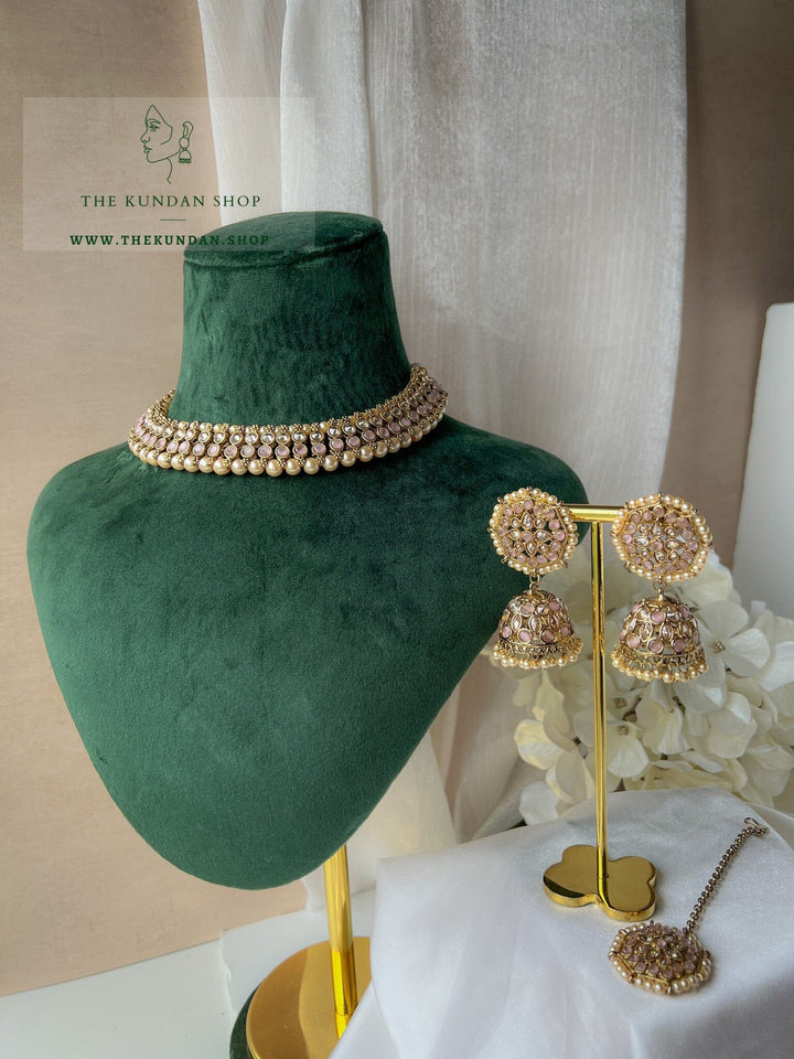 Raised in Pink Necklace Sets THE KUNDAN SHOP 