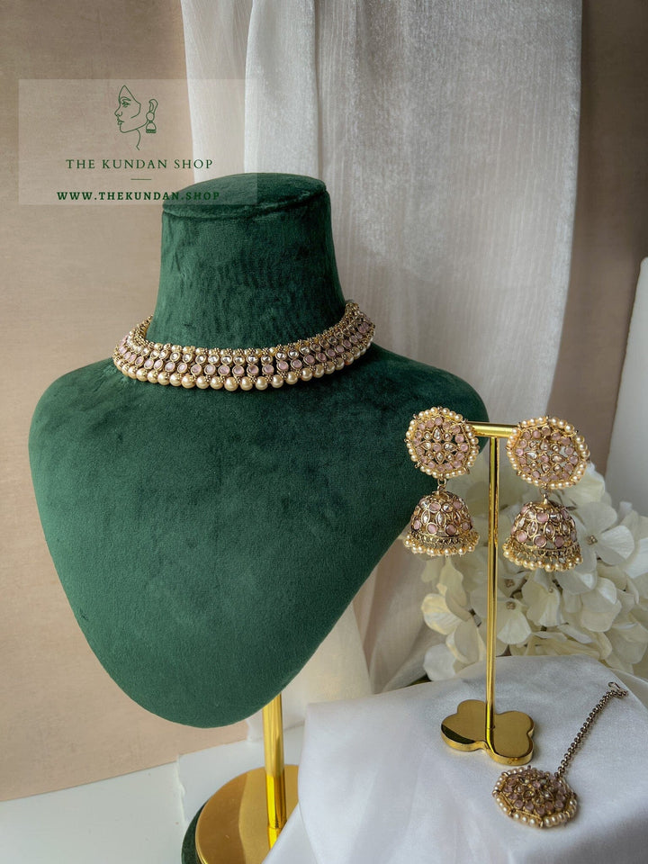 Raised in Pink Necklace Sets THE KUNDAN SHOP 