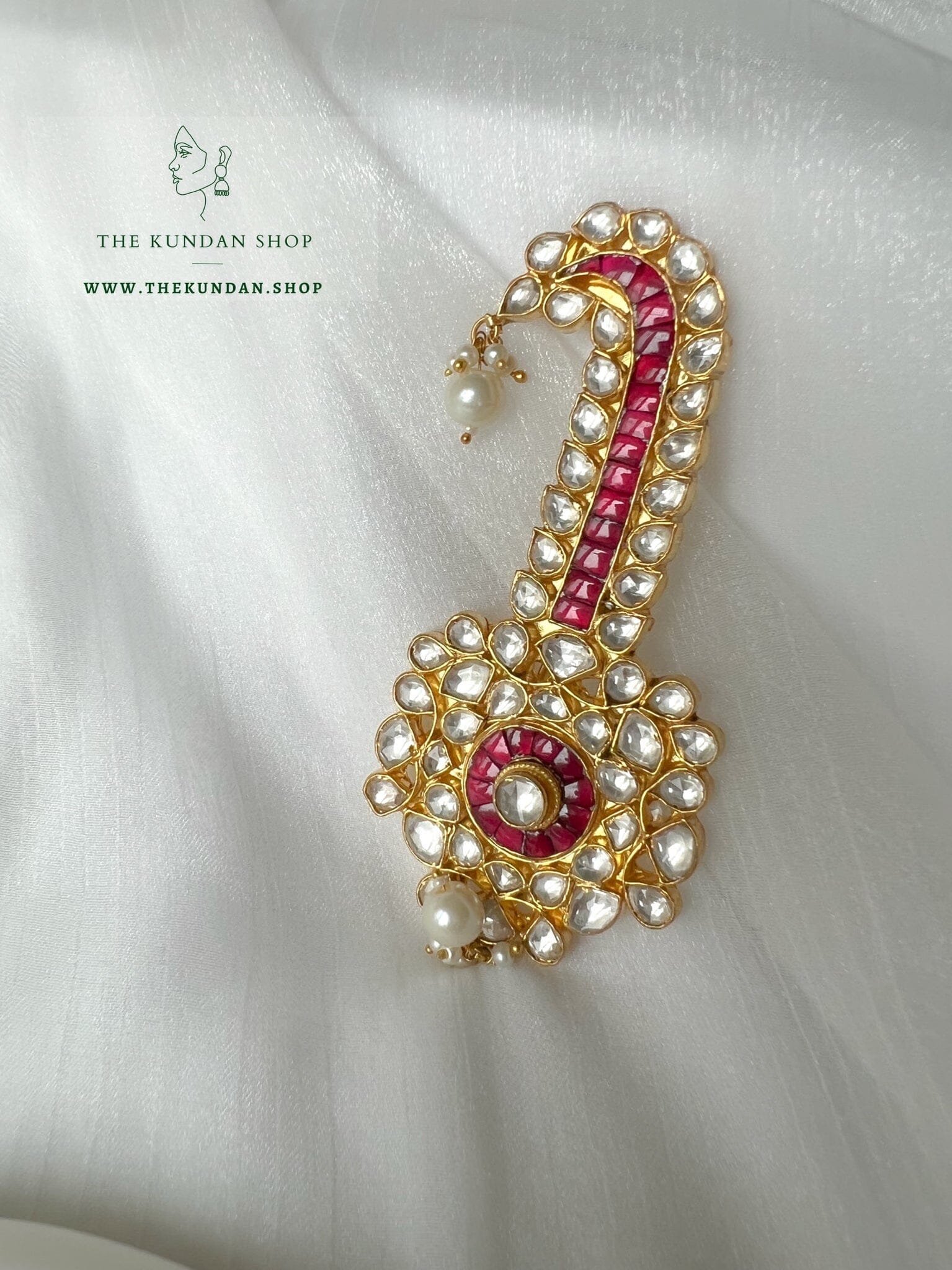 Pink Kundan Kalgi Kalgi THE KUNDAN SHOP 
