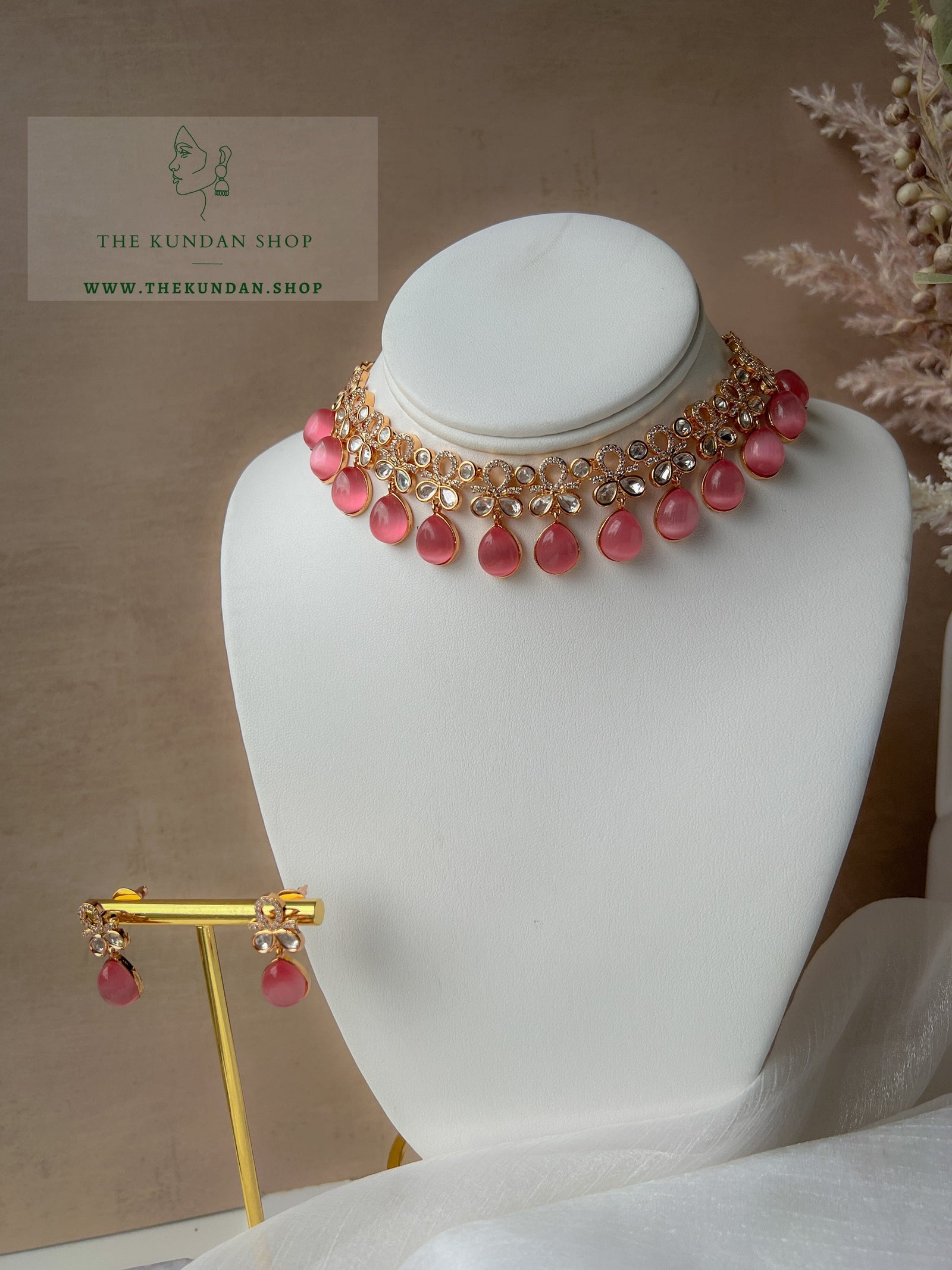Hopeless Romantic in Pink Necklace Sets THE KUNDAN SHOP 