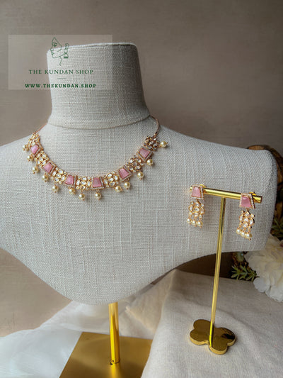 Straight Forward in Pink Necklace Sets THE KUNDAN SHOP 