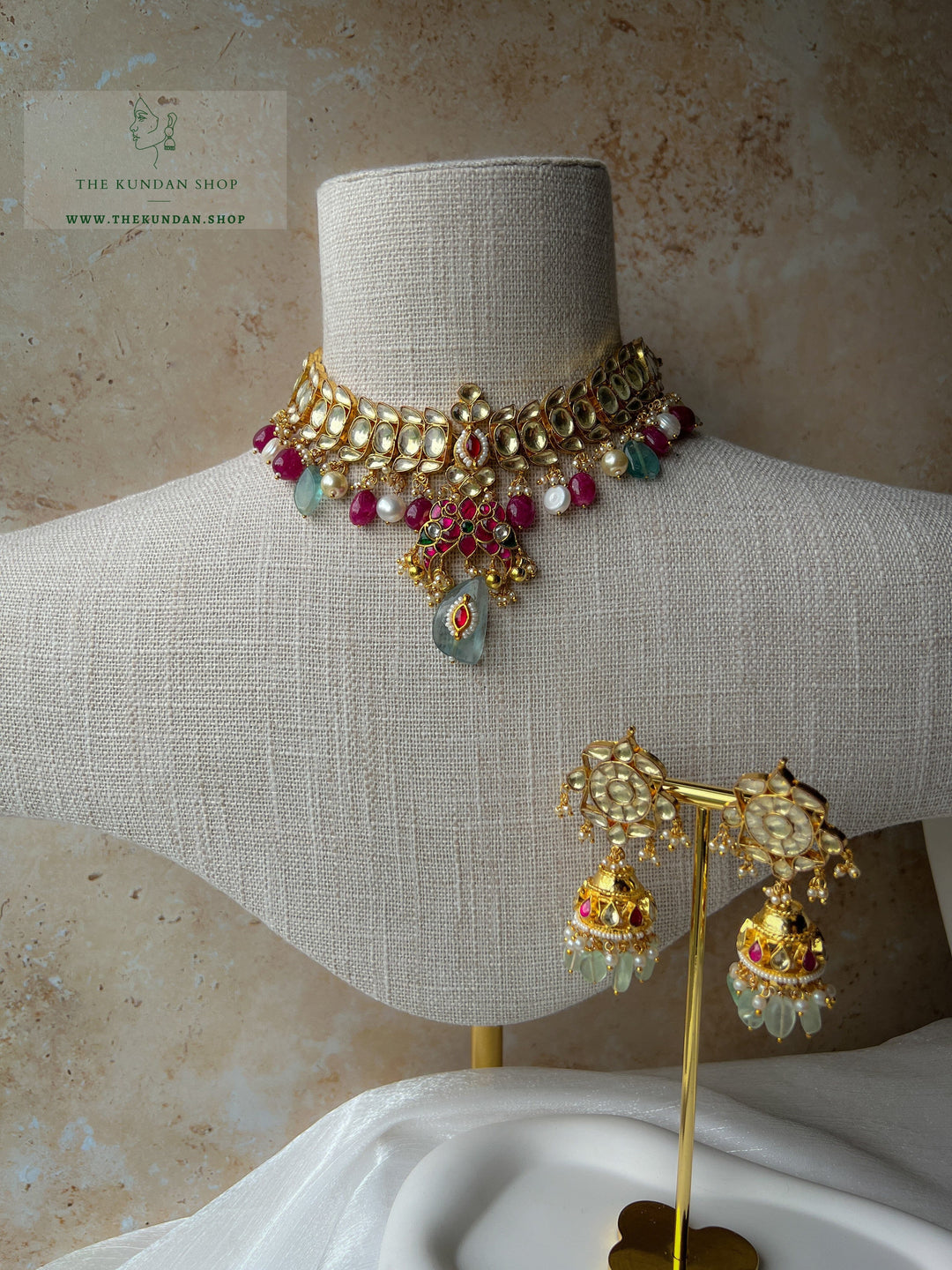 Luminous Kundan in Pinks Necklace Sets THE KUNDAN SHOP 