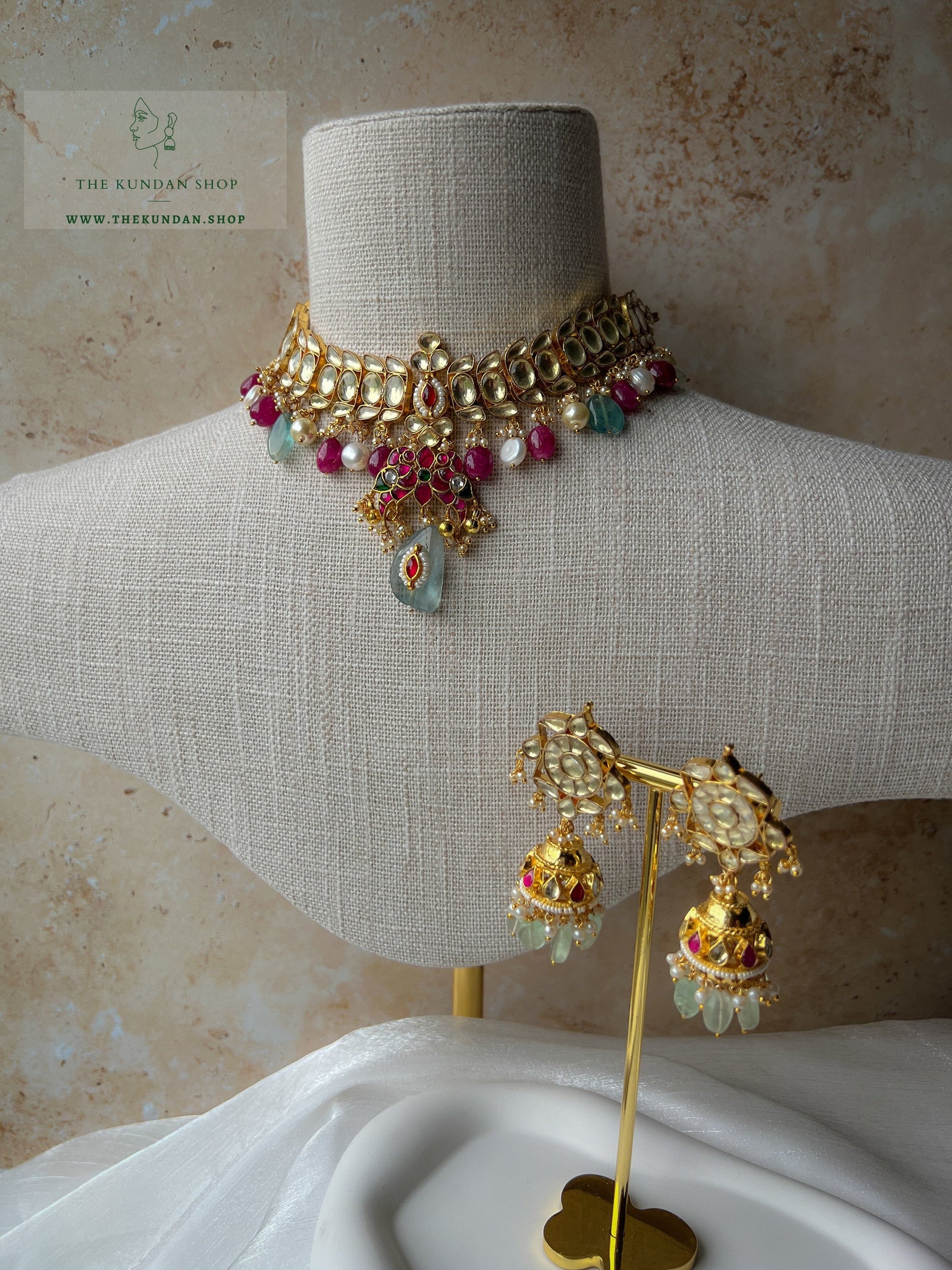 Luminous Kundan in Pinks Necklace Sets THE KUNDAN SHOP 