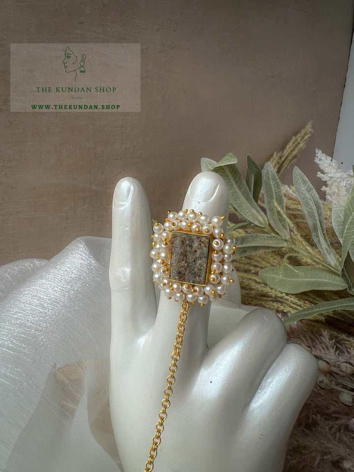 Stones in Light Pink // Bracelet + Ring Combo Bangles THE KUNDAN SHOP 