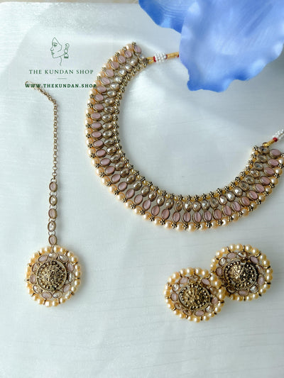 Flushed Polki in Pink Necklace Sets THE KUNDAN SHOP 