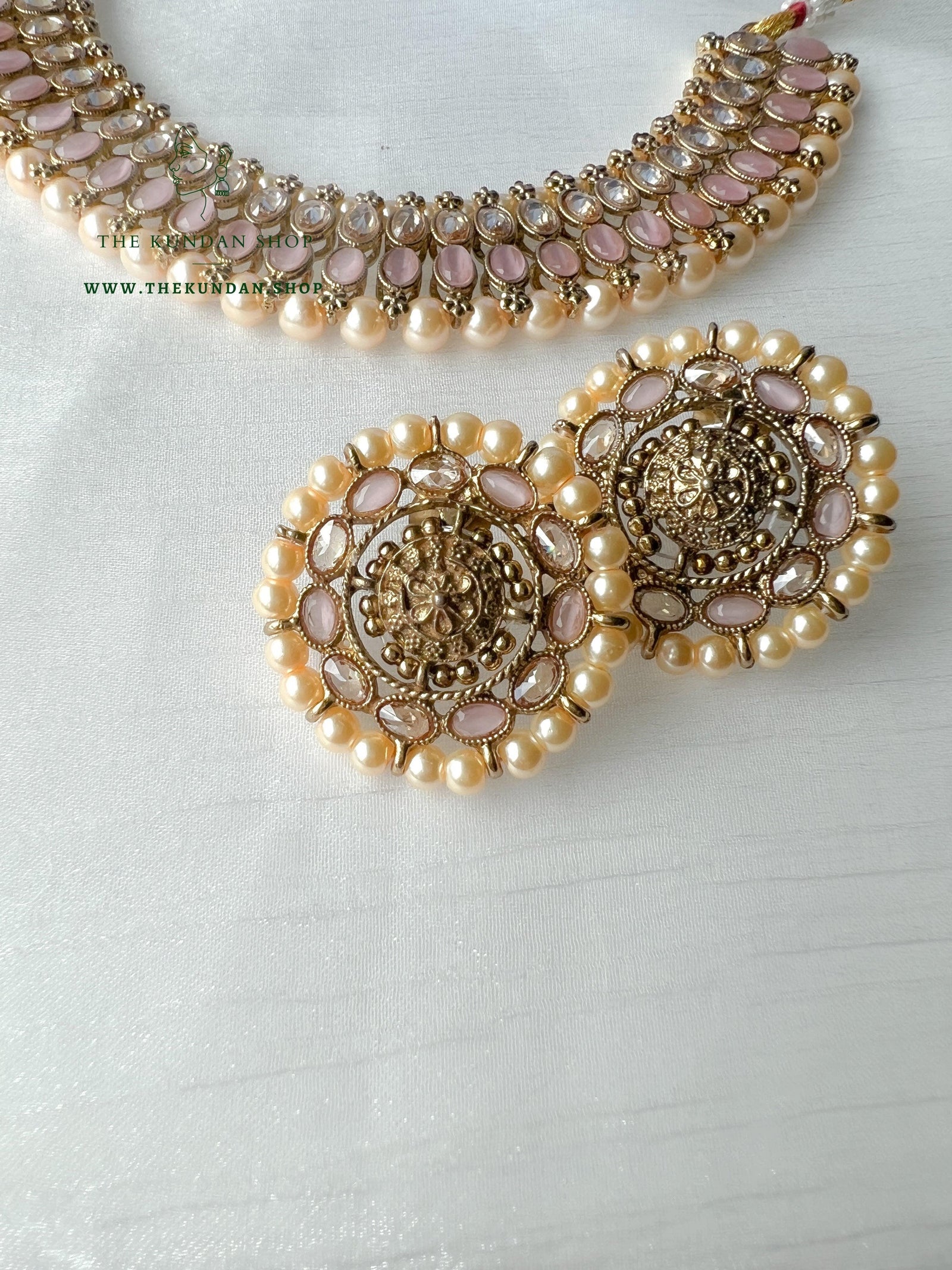 Flushed Polki in Pink Necklace Sets THE KUNDAN SHOP 