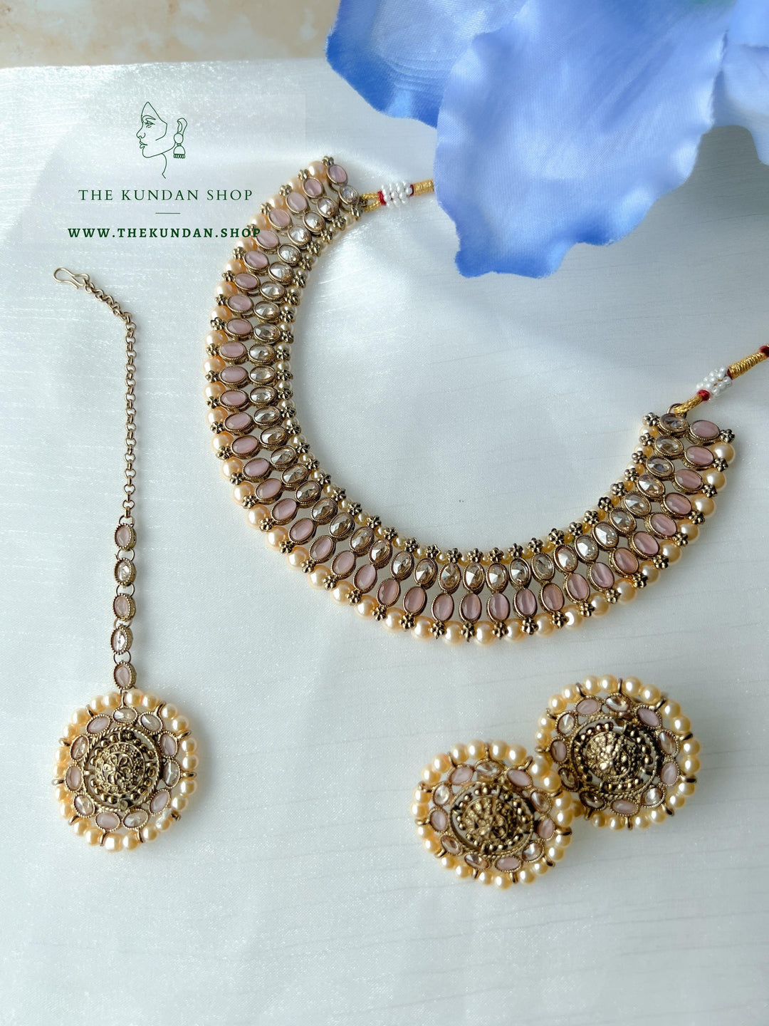 Flushed Polki in Pink Necklace Sets THE KUNDAN SHOP 