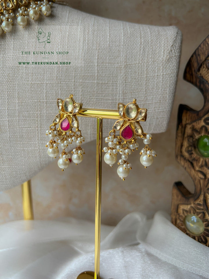 Sweetheart in Pink & Pearl Necklace Sets THE KUNDAN SHOP 
