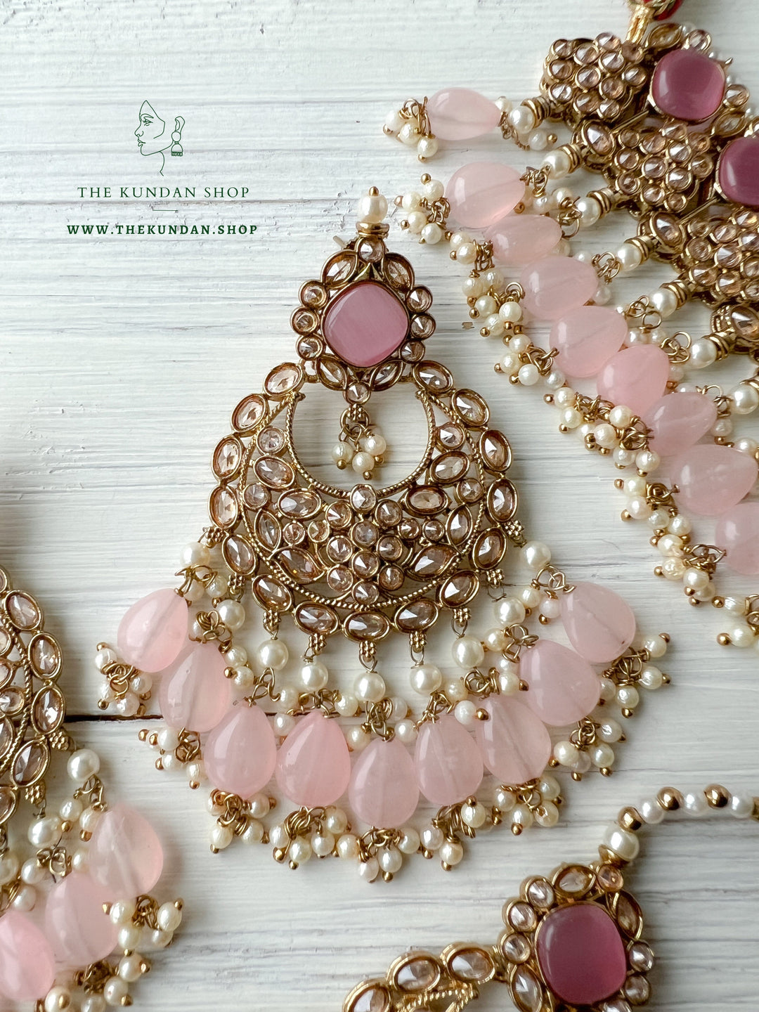 Fall Apart in Pink Necklace Sets THE KUNDAN SHOP 