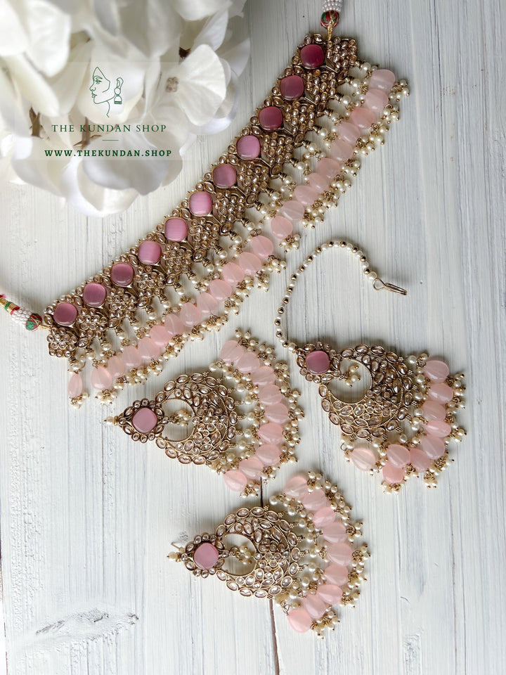 Fall Apart in Pink Necklace Sets THE KUNDAN SHOP 