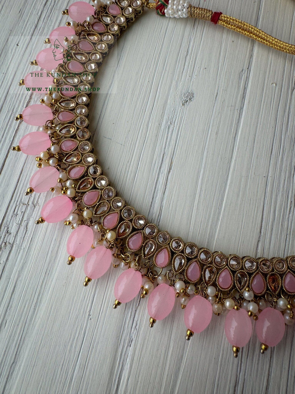 Saving Grace in Pink Necklace Sets THE KUNDAN SHOP 