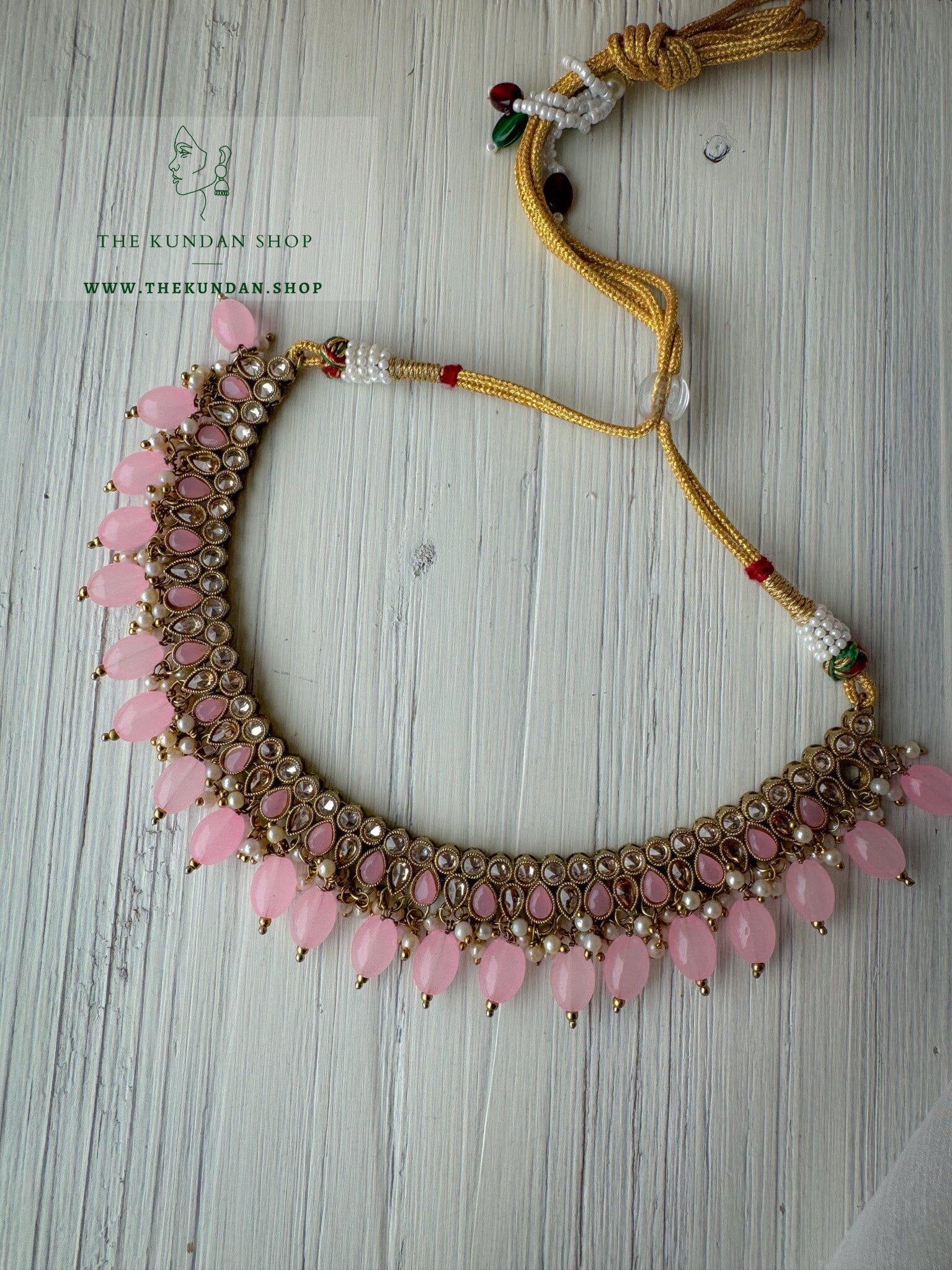 Saving Grace in Pink Necklace Sets THE KUNDAN SHOP 