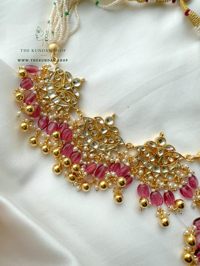 Settled in Ruby Necklace Sets THE KUNDAN SHOP 