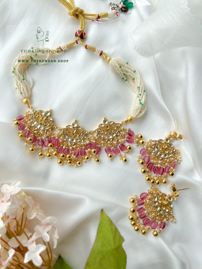 Settled in Ruby Necklace Sets THE KUNDAN SHOP 