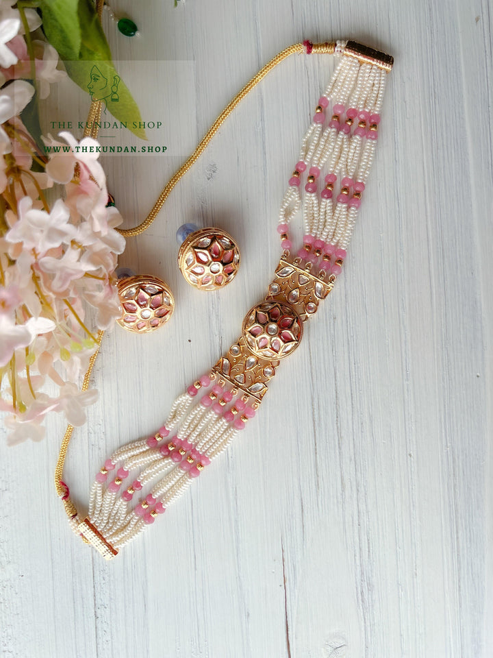 Hopeful Kundan in Pink Necklace Sets THE KUNDAN SHOP 