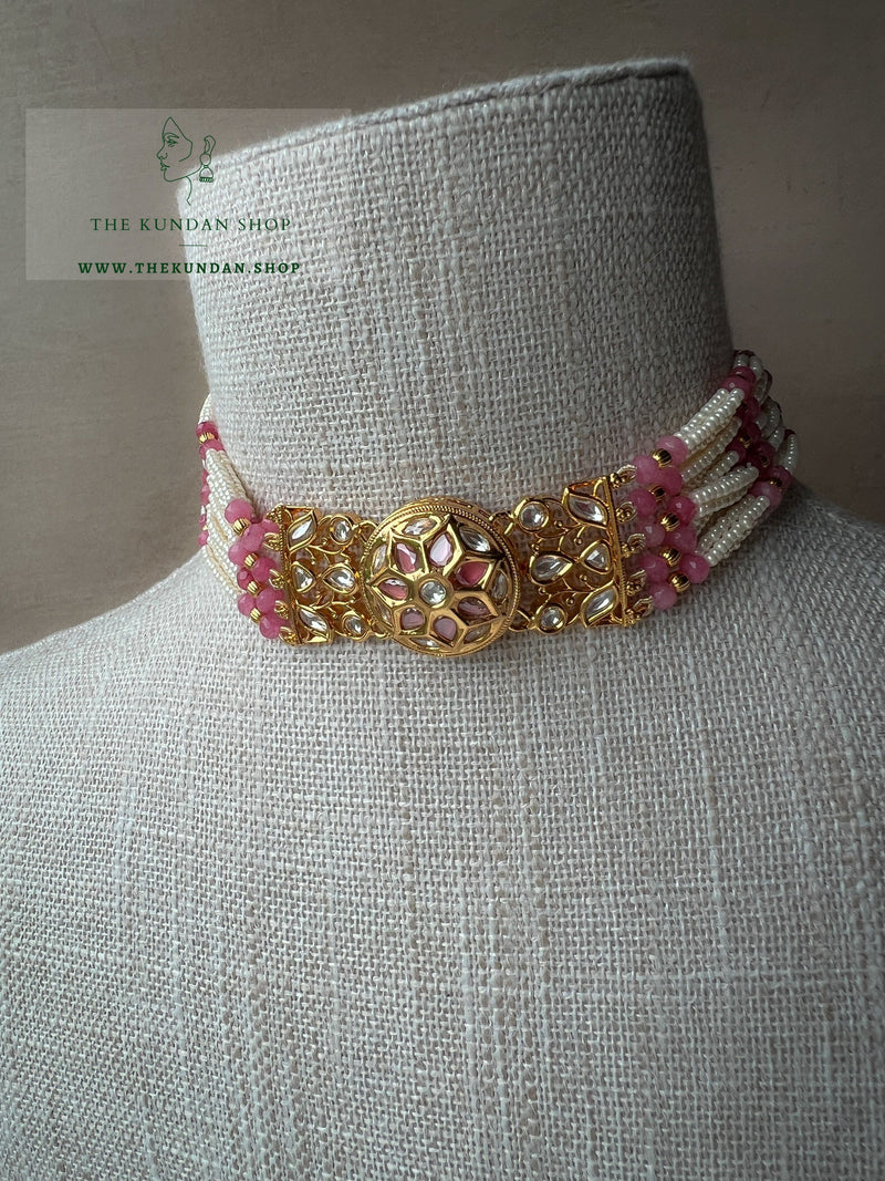 Hopeful Kundan in Pink Necklace Sets THE KUNDAN SHOP 