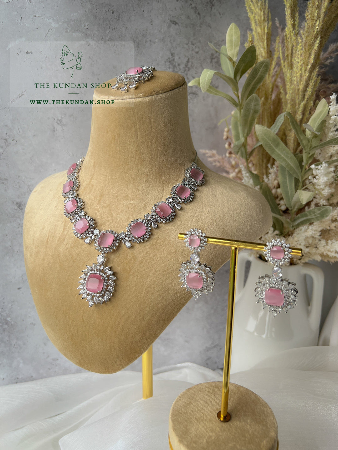 Flattery in Pink Necklace Sets THE KUNDAN SHOP 
