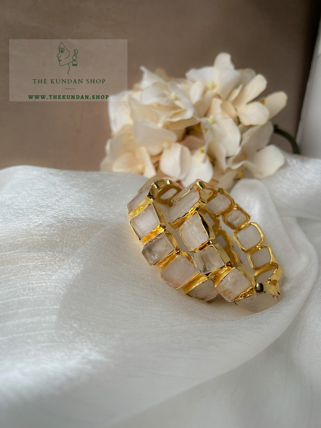 Rose Stone Bangle Bangles THE KUNDAN SHOP 