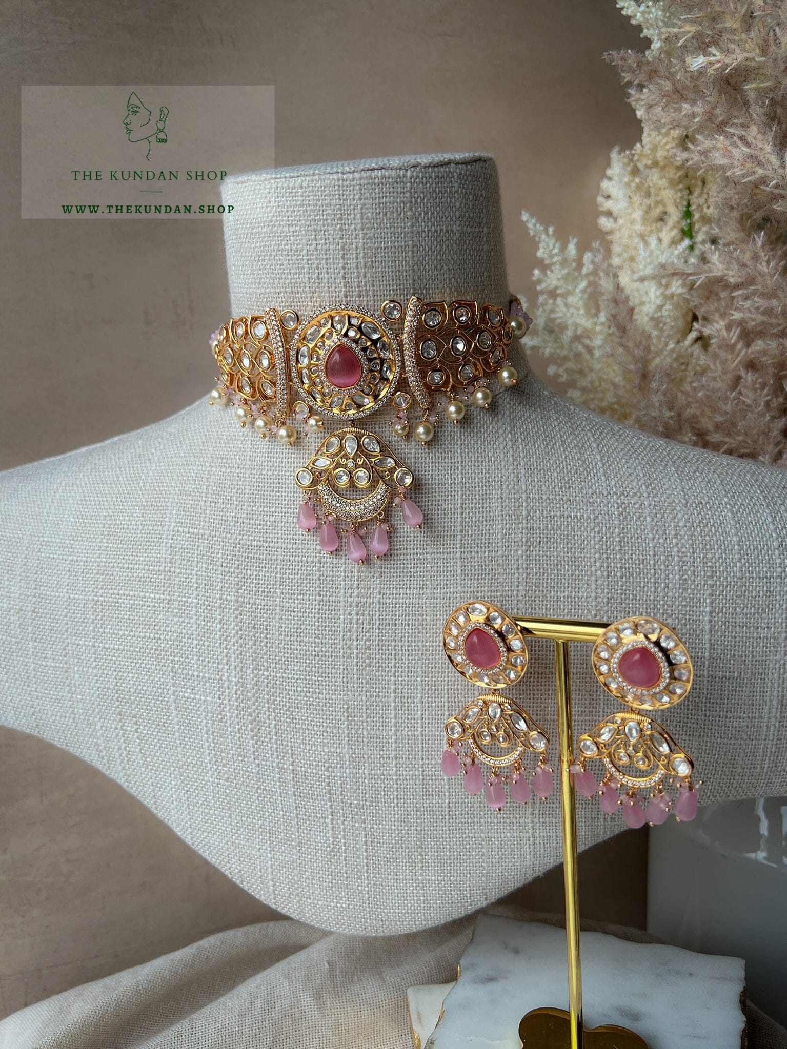 Idyllic 2.0 in Pink Necklace Sets THE KUNDAN SHOP 