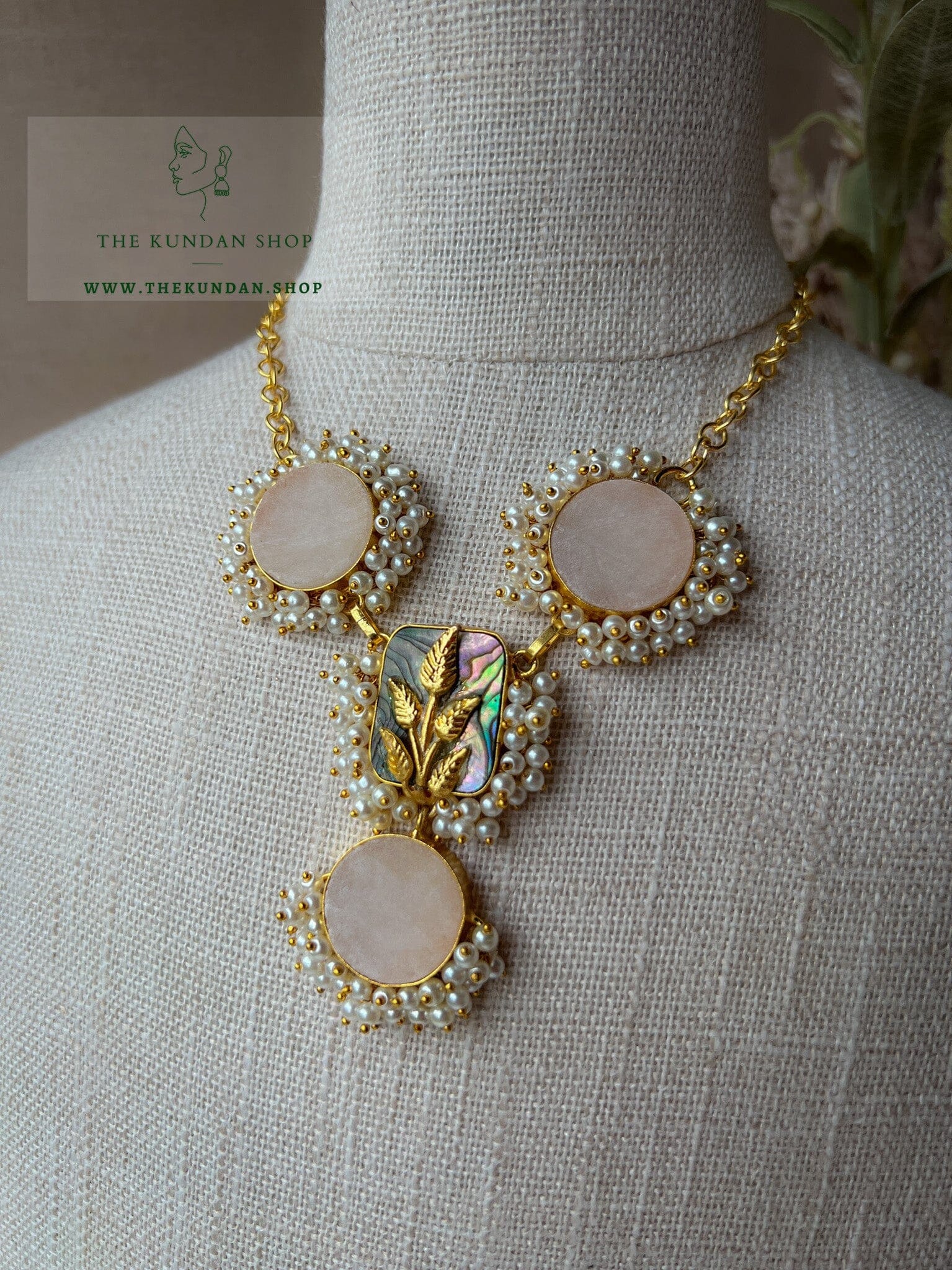 Arrangement in Pink Necklace Sets THE KUNDAN SHOP 