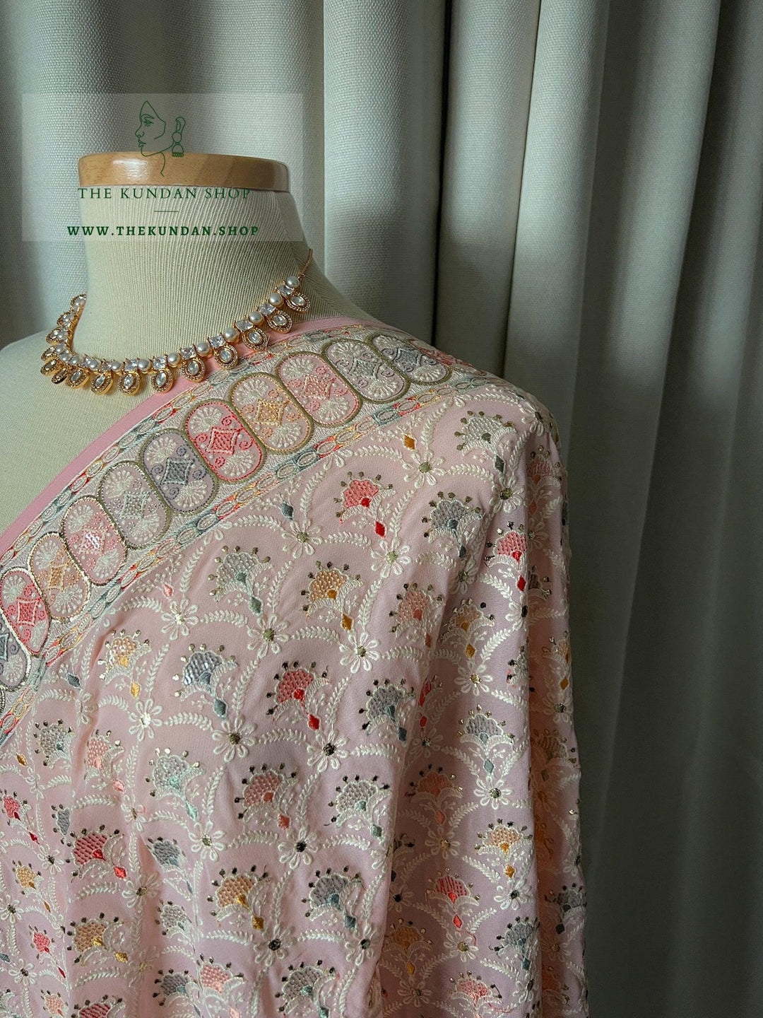 Matched Pastels in Pink Dupatta THE KUNDAN SHOP 