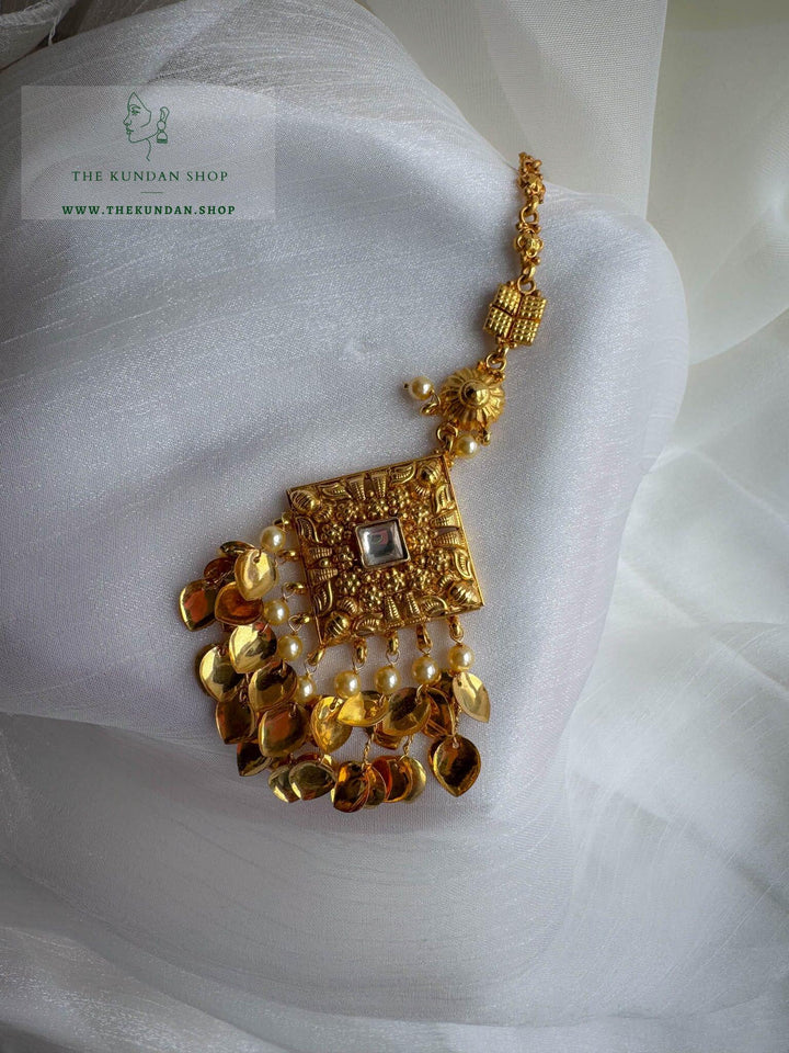 Implicate Pippal Patti in Golden Necklace Sets THE KUNDAN SHOP 