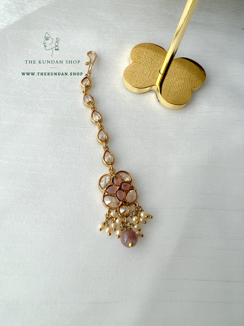 Rescued Floral in Plum Purple Necklace Sets THE KUNDAN SHOP 